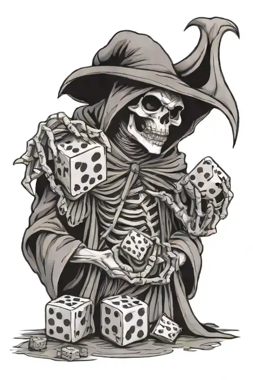 Grim Reaper Rolling Dice Rolling