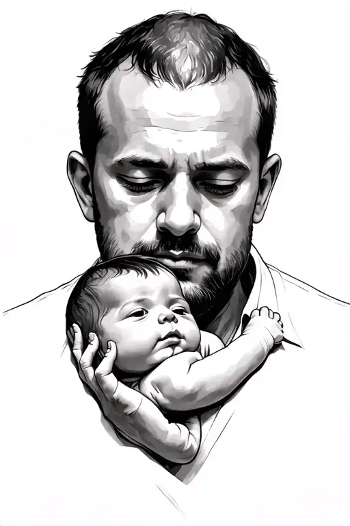 Father Grieving Their Baby