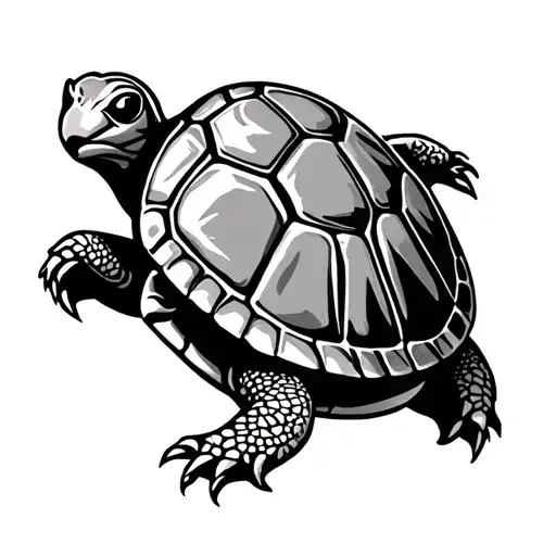 A Music Note Shaped Like A Turtle Shell