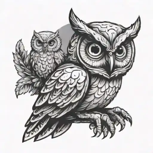 A Software Developer Coding With An Owl Sitting On Their Shoulder