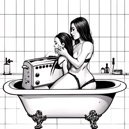 Bathtub Date With Toaster Wearing Panties