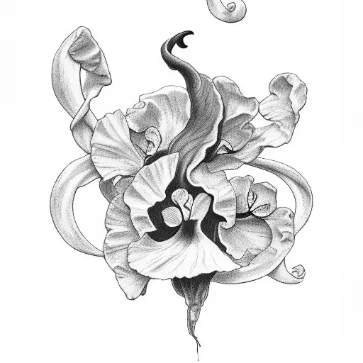 Sweet Pea Flower And Aries