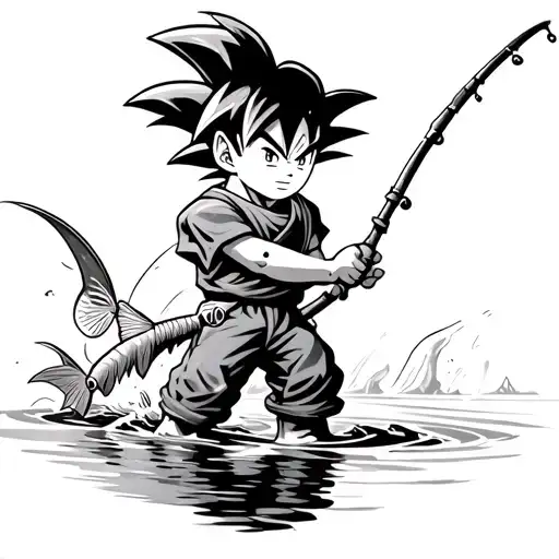 Goku Kid Fishing