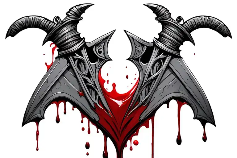 Dagger And Blood Dripping