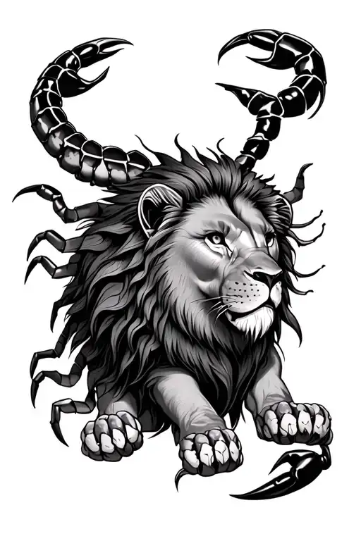 Scorpion And A Lion