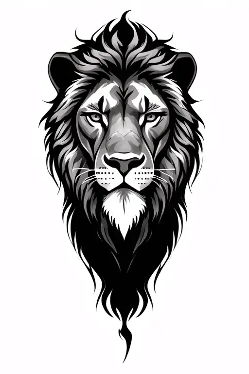 Lion's Head And Astrological Lion Sign