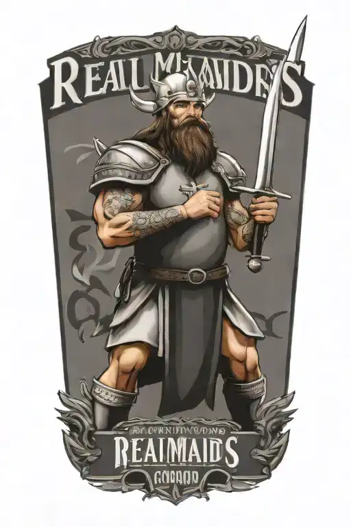 Real Madrid Vikings War Scene Holding A Sign That Says Defendamos El Trono Conquistamos La Gloria