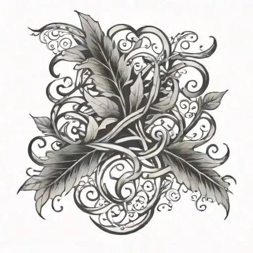 A Delicate Bracelet Made Of Intertwined Leafy Vines