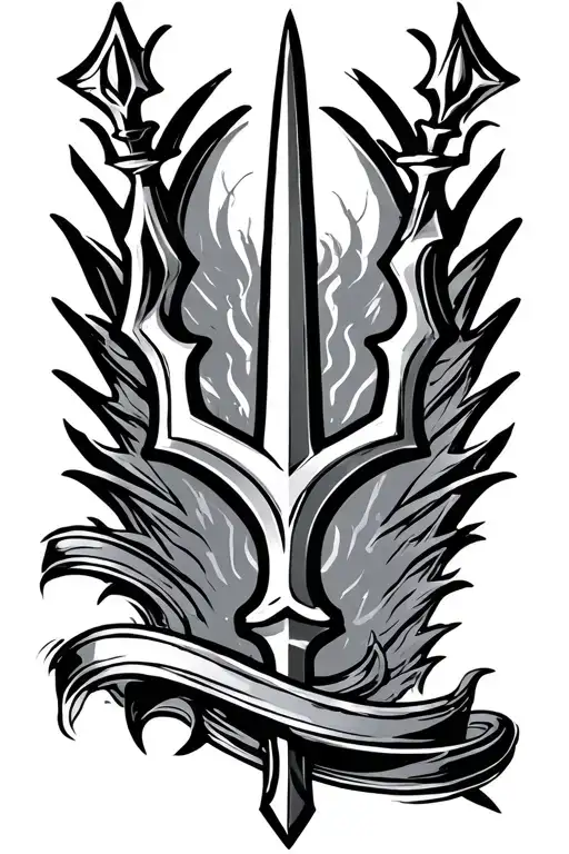 Mother Ukraine Trident Symbol