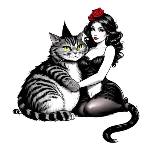 Sexy Alice In Wonderland With The Cheshire Cat