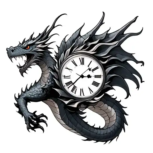 Dragon And Clock