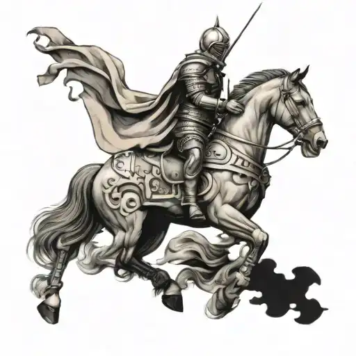 Horse Wearing Armor On Two Legs