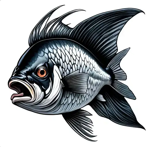 Litera T In The Fish