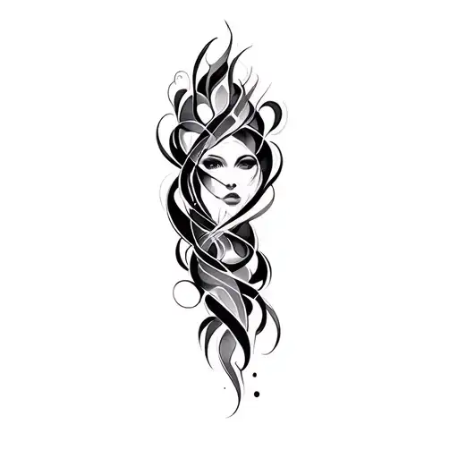 Coverup Abstract Patterns Half Sleeve