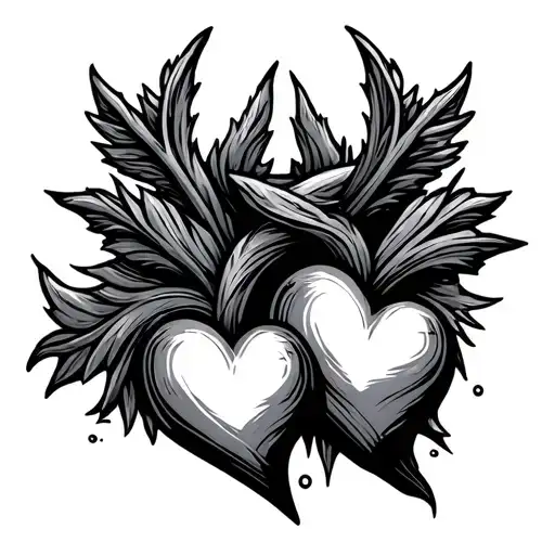 North Start With Two Little Heart