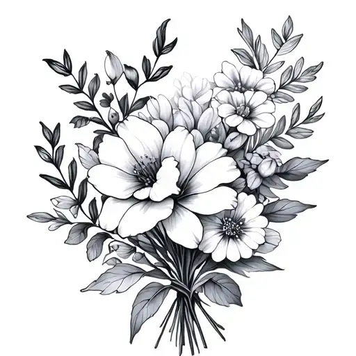 Birth Flower Bouquet July August September October