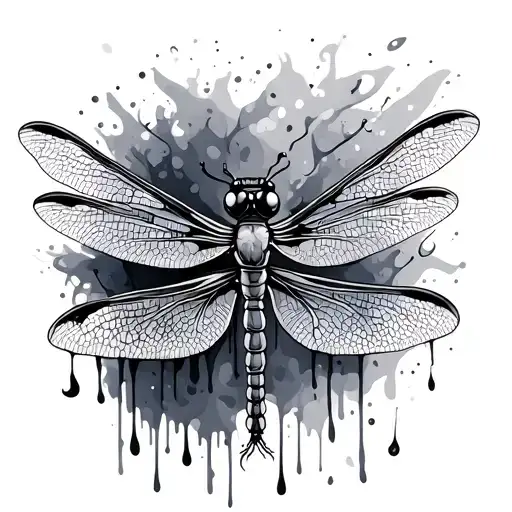 Drippy Dragonfly Outline