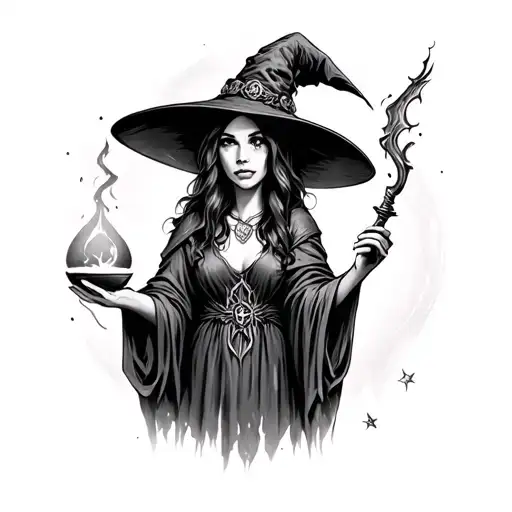 Witch Casting A Spell