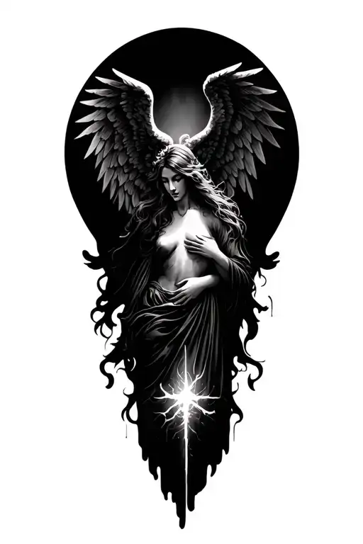 Love Over Hate With Angels And Demons And Spiritual Images