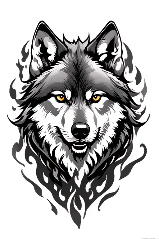Wolf And Flame
