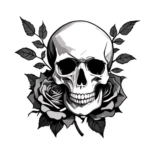 Scull And Rose