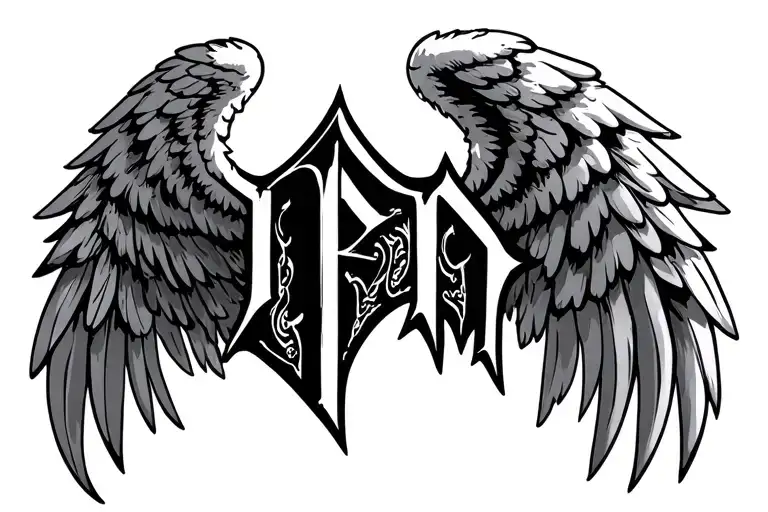 Angel Wings With Letters Pfr