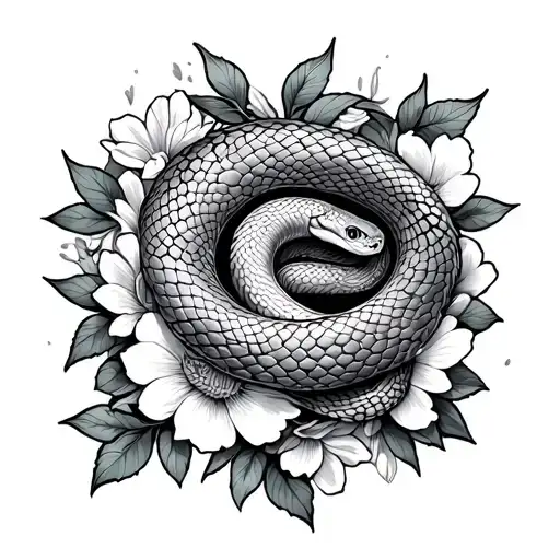 American Tradition Flowers Surrounding Snake