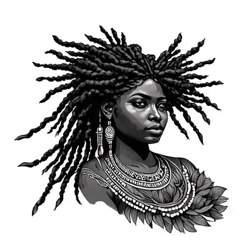 African Goddess With Dreads