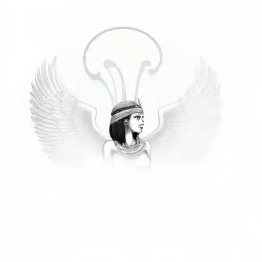 An Egyptian Woman With Wings