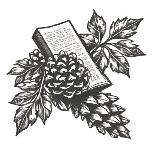 Pine Cone With Book