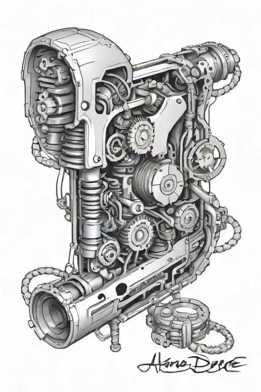 3D Bio Mechanical Sleeve Computer Hardrive Rip