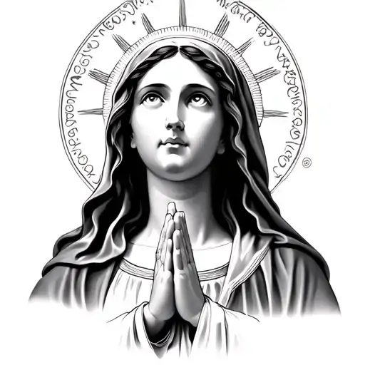 Mary Praying Looking Up