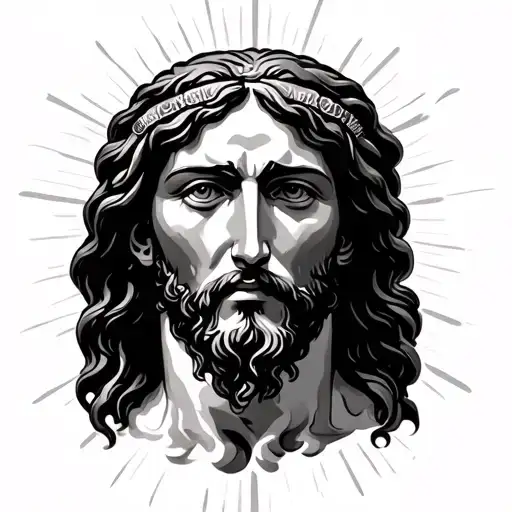 Jesus Head With Cliuds