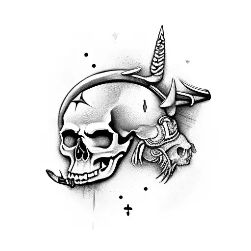 Skull With Sagittarius