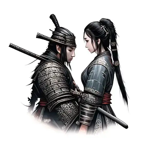 Samurai Warrio Looks At Girl Samurai War Nobody Told Me