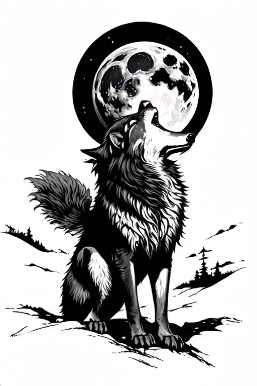 Wolf Howling At The Moon