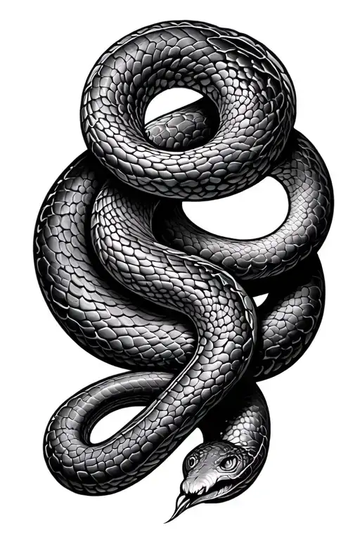 Double Helix Snake Intertwined