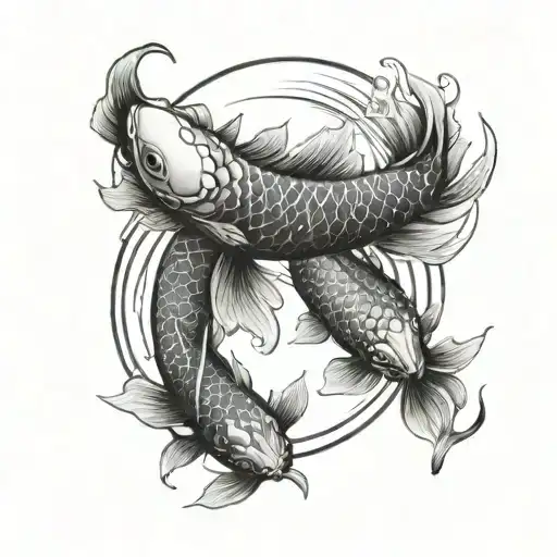 Ying And Yang Koi Fish