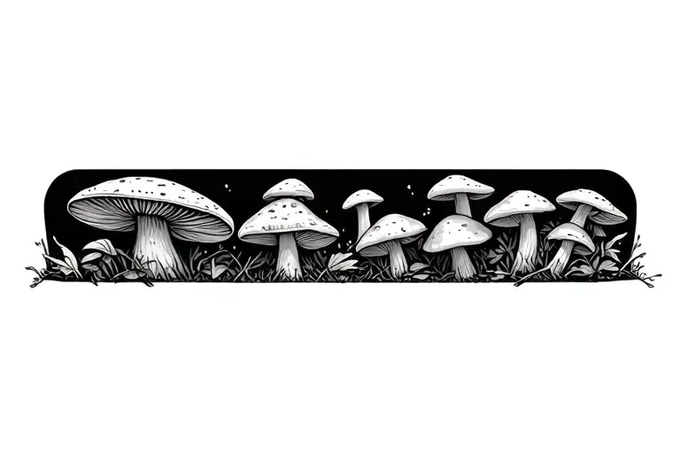 Mushroom Forest With Small Frog No Background