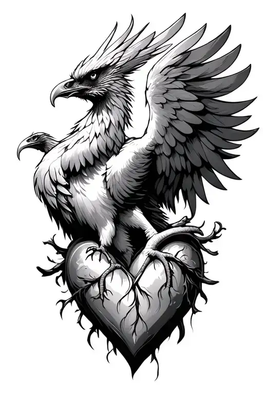 Phoenix Rising From Heart