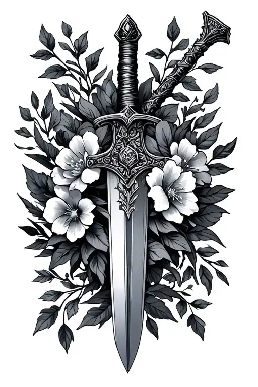 Sword And Flowers
