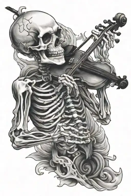 Skeleton Playing The Violin