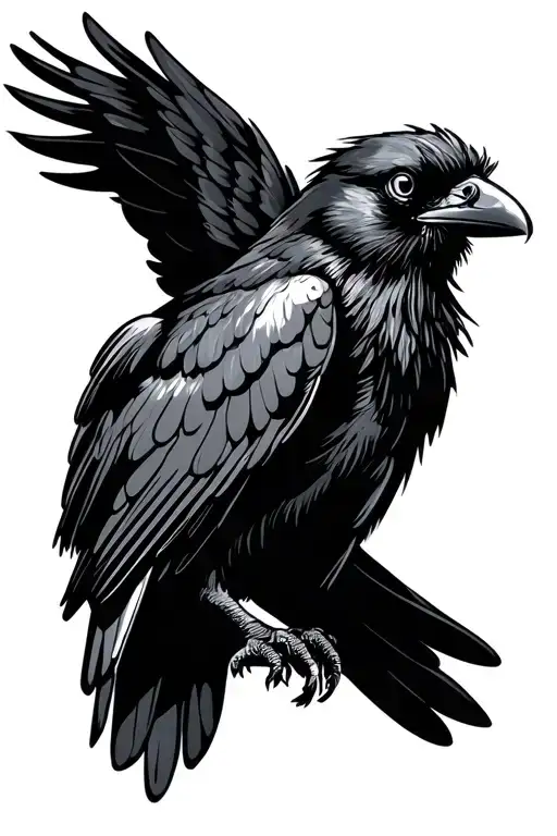 Raven Perched
