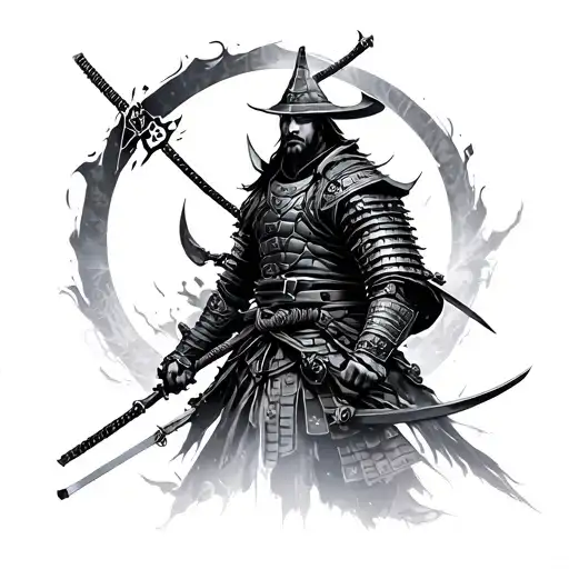 Cyberpunk Samurai Warrior