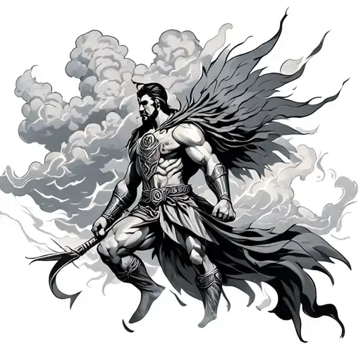 Spartan Demi God Clouds And Thunder