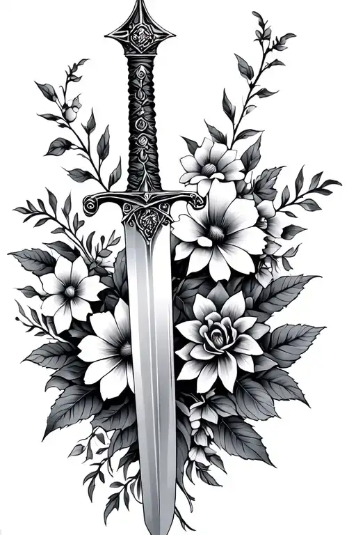 Sword And Flowers