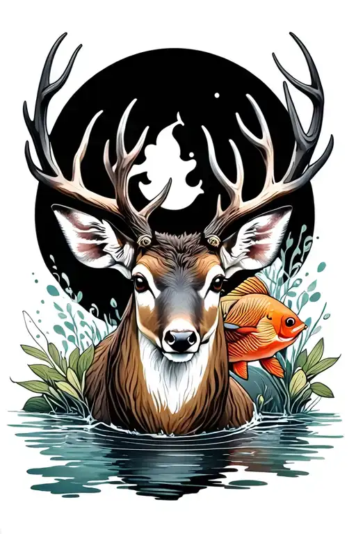 Deer And Fish