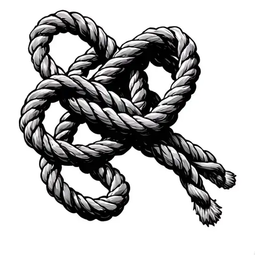 A Tattoo Drawing Style Of Nautical Ropes