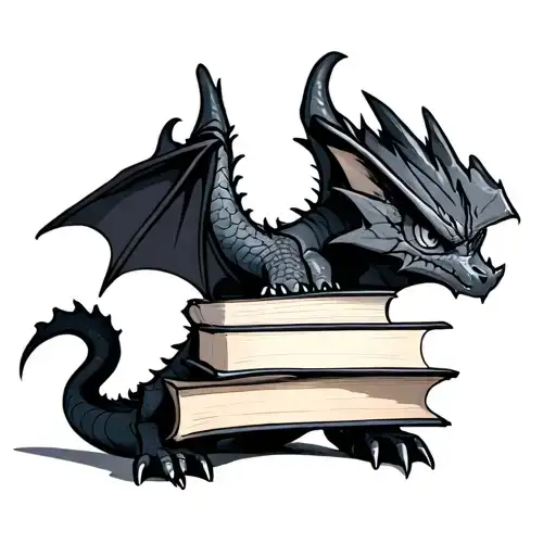 Book Dragon Toothless Night Fury Curled