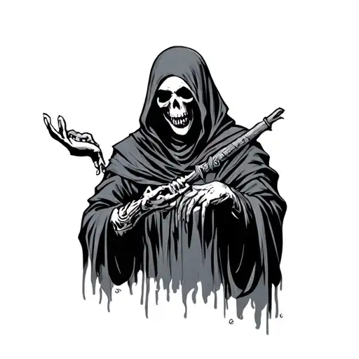 Grim Reaper With His Hand Out Saying Come With Me